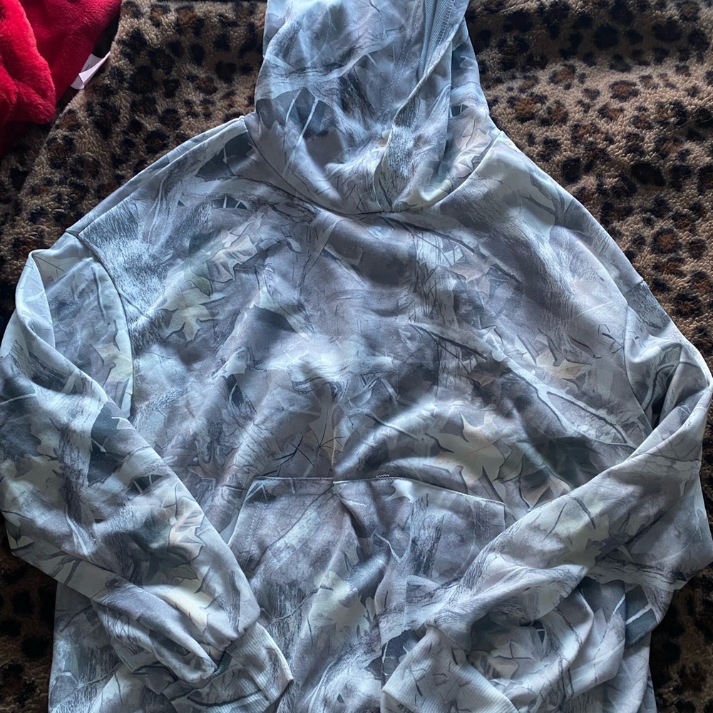 SHEIN Camo Hoodie with Subtle Light Gray Accents